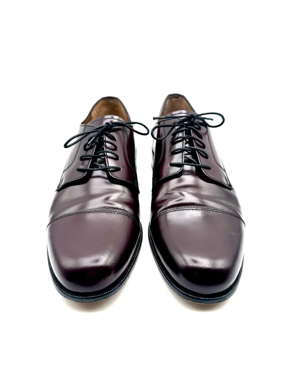 Bostonian Akron Burgundy Leather Cap Toe Oxford Dress Shoes Men’s 10M